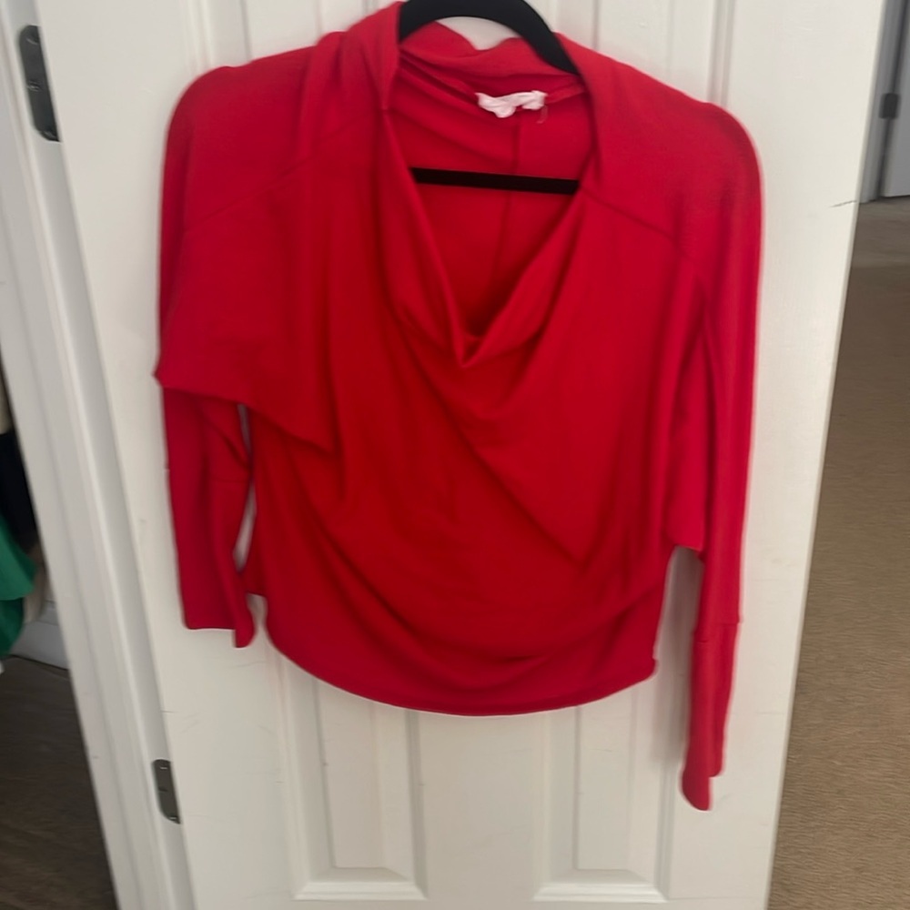 New with out tags red long sleeve top